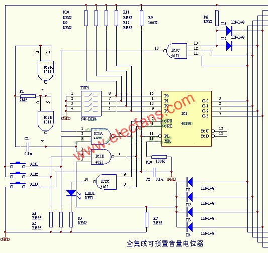 全集成電路制成的可預(yù)置的電子電位器  m.sdkjxy.cn