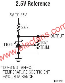 LT1009典型應(yīng)用電路圖  m.sdkjxy.cn