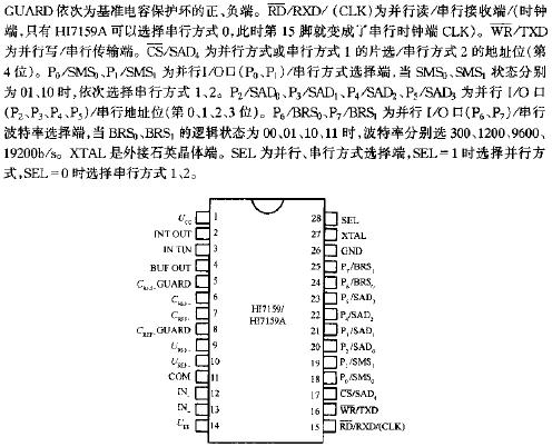 HI7159/7159A的引腳排列  m.sdkjxy.cn