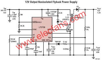 LT3758典型應(yīng)用電路  m.sdkjxy.cn