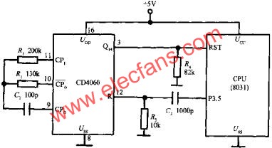 由CD4060組成的看門狗電路  m.sdkjxy.cn