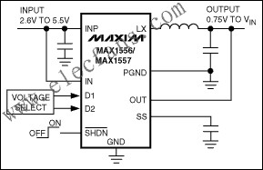MAX1556/MAX1556A/MAX1557  PWM降壓型DC-DC轉(zhuǎn)換器 m.sdkjxy.cn