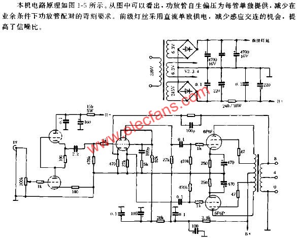 高品質(zhì)10W超線性膽機(jī)電路原理圖  m.sdkjxy.cn