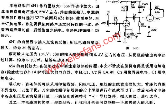 耳機放大器電路原理圖  m.sdkjxy.cn