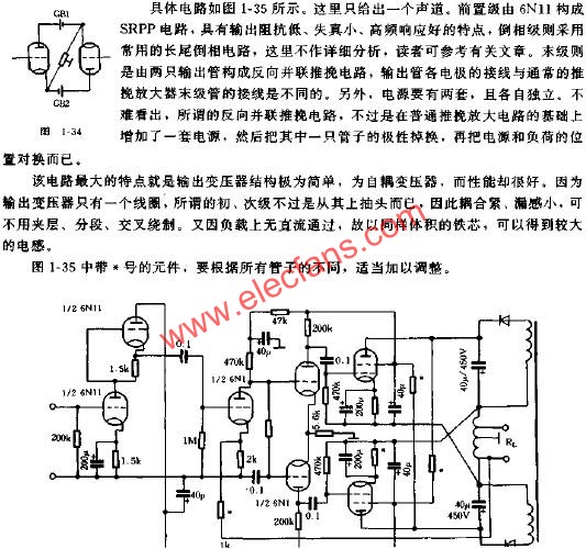 膽機推挽功放電路  m.sdkjxy.cn