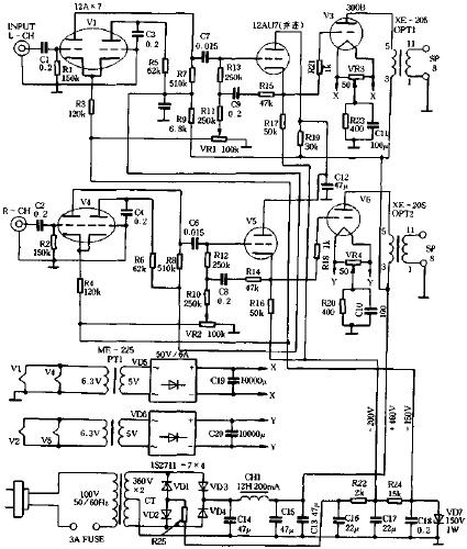 300B的高保真功率放大器電路原理圖  m.sdkjxy.cn