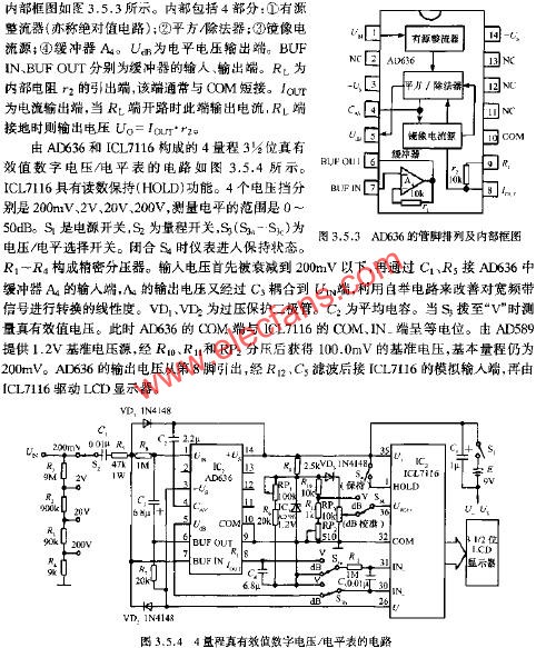 4量程真有效數(shù)字電壓/電平表的電路  m.sdkjxy.cn