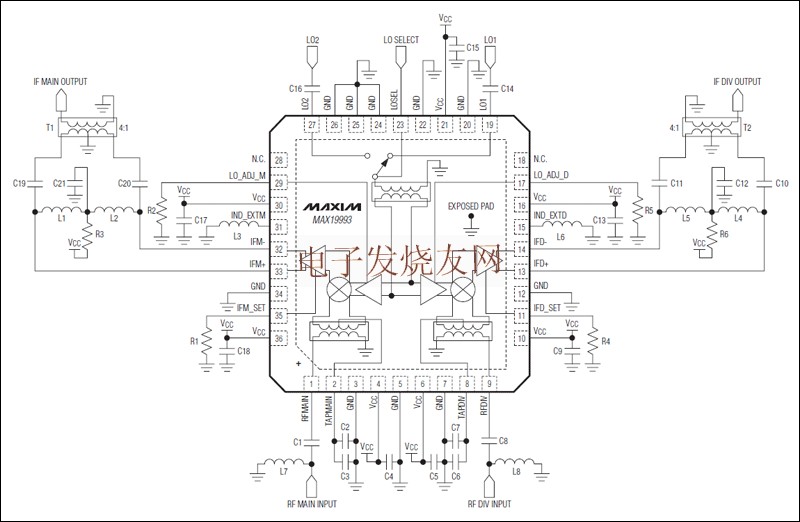MAX19993雙通道、下變頻混頻器 m.sdkjxy.cn