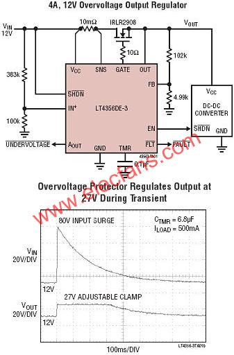 LT4356典型應(yīng)用電路  m.sdkjxy.cn