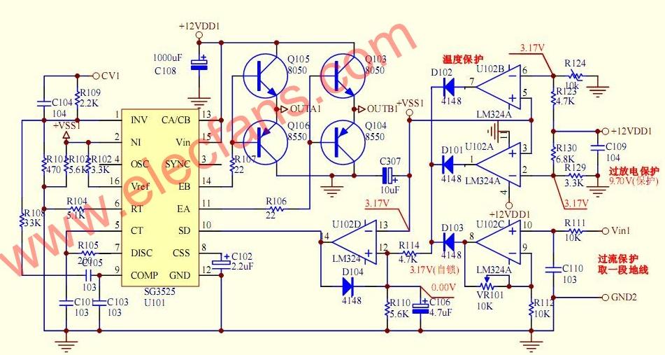sg3525應(yīng)用電路 文章來(lái)源:http://m.sdkjxy.cn