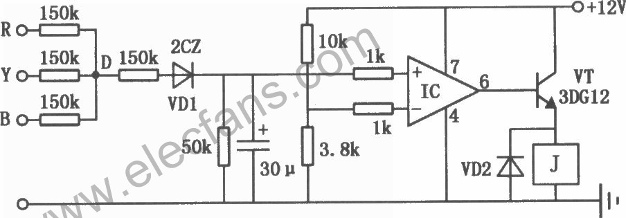三相電機缺相運行保護電路圖 m.sdkjxy.cn
