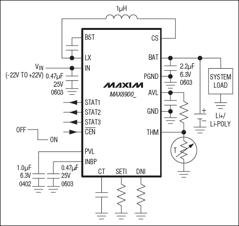 MAX8900A、MAX8900B：簡化應(yīng)用電路