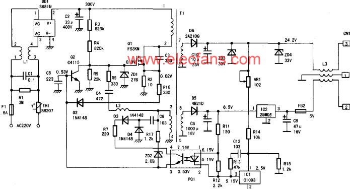 佳能S100SP打印機開關電源原理分析 http://m.sdkjxy.cn