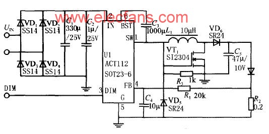 ACT112 降壓-升壓電路(應用電路) http://m.sdkjxy.cn
