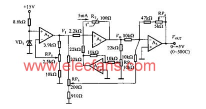 傳感器采用鉑電阻的溫度測(cè)量電路 http://m.sdkjxy.cn