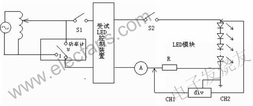 LED啟動(dòng)和連接過(guò)程的試驗(yàn)電路 m.sdkjxy.cn