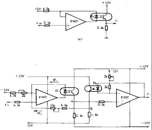 采用反饋提高光電耦合器件線性度的電路圖 http://m.sdkjxy.cn
