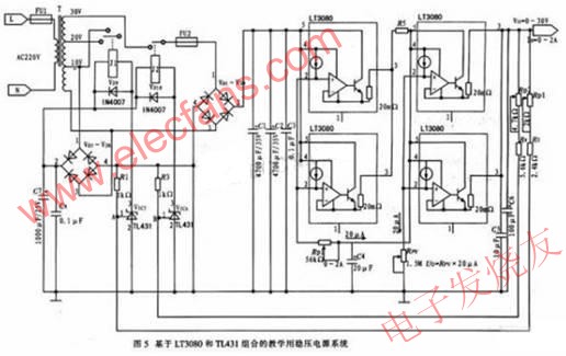  基于LT3080和TL431組合的教學(xué)用穩(wěn)壓電源系統(tǒng) m.sdkjxy.cn