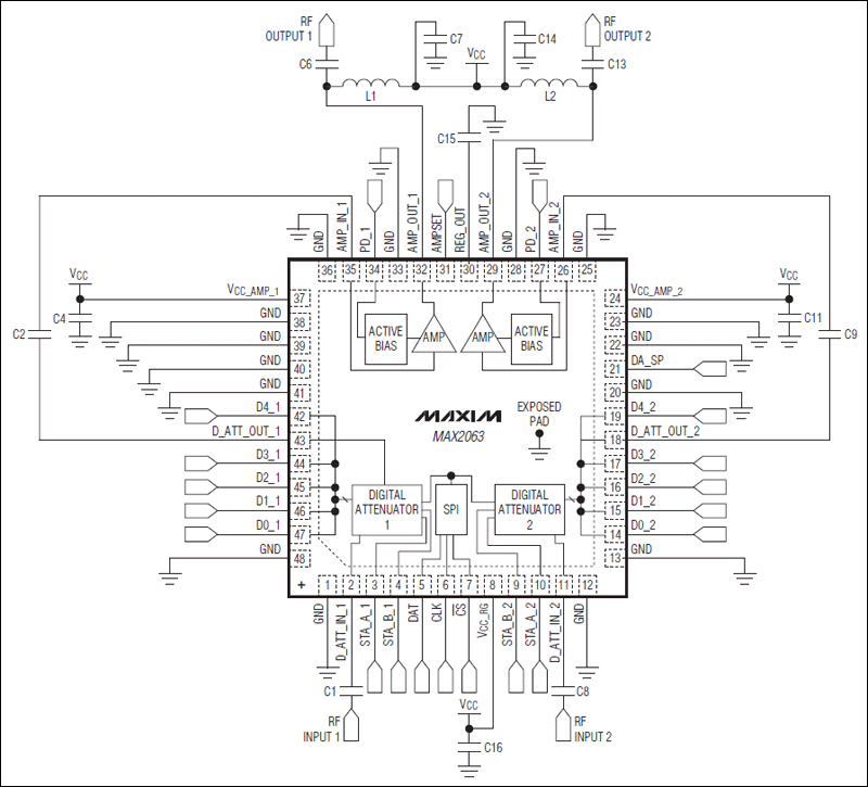 MAX2063：典型應(yīng)用電路