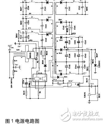 電源電路如圖1所示。