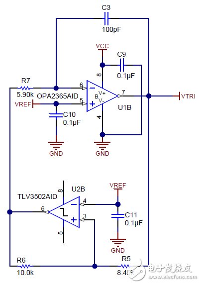 模擬PWM發(fā)生器設(shè)計(jì)電路圖：5V 500kHz PWM輸出