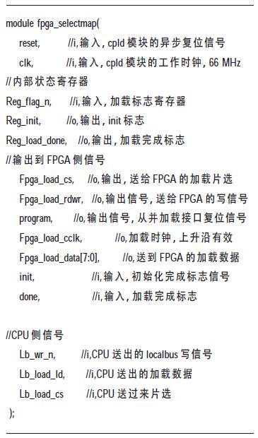 CPLD 從并程序采用verilog 語言實(shí)現(xiàn)