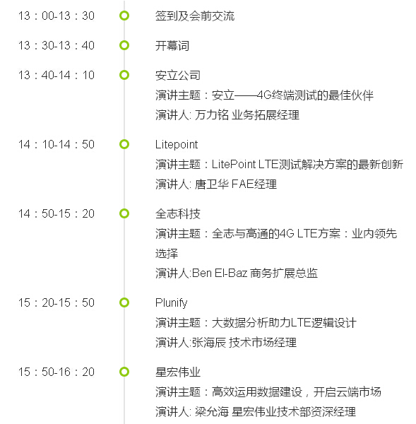 4G研討會大幕將啟 芯片、測試、云技術(shù)一個都不少