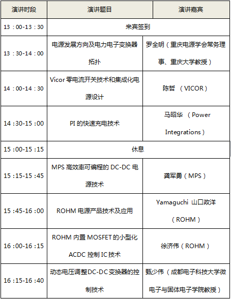 2017成都電源集成技術(shù)和高功率密度設(shè)計(jì)研討會(huì)