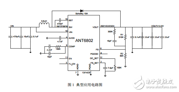 ANT6802輸出可調(diào)，最大18V*4A同步升壓IC