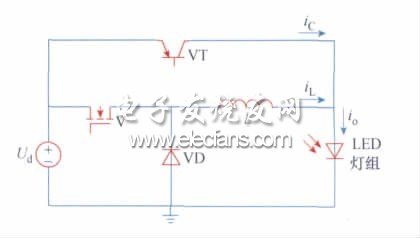 圖1 有源紋波補償BUCK 電路拓?fù)鋱D