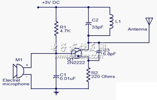 微型調(diào)頻發(fā)射機(jī)電路圖