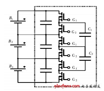 開關電容均衡法結(jié)構圖