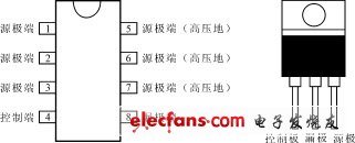 圖1（a）為DIP8引腳封裝，圖1（b）為3引腳封裝