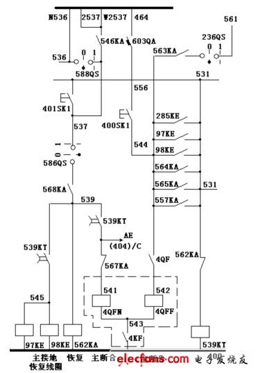 主斷路器控制電路原理圖