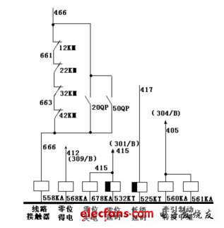 線路接觸器中繼控制電路圖