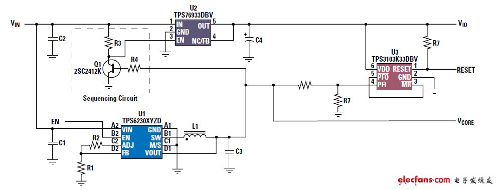 C5000 DSP 電源設(shè)計電路圖