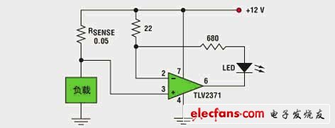 用LED指示電流幅度的電路設(shè)計