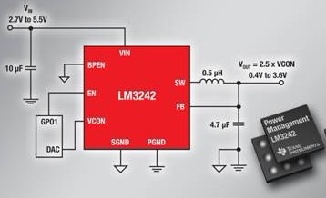 德州儀器(TI)推出最新RF DC/DC開關轉(zhuǎn)換器LM3242與LM3243
