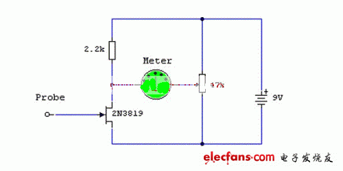 靜電/負(fù)離子探測器電路