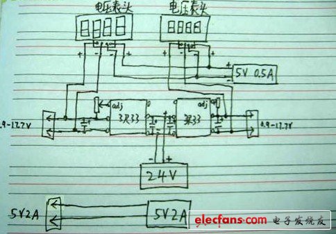 各種電壓表頭的接線法可能不一樣，詳見電壓表頭的說明書。