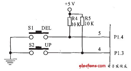 無線病房呼叫器主機(jī)鍵盤電路圖