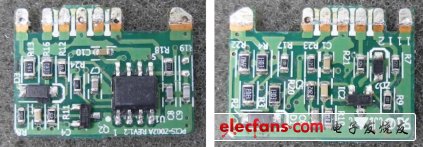 電路板內(nèi)置了一個(gè)變壓器，幾個(gè)電容器和一個(gè)功率晶體管