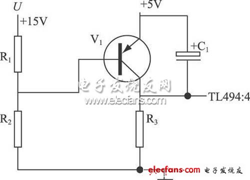 TL494構(gòu)成的開(kāi)關(guān)電源脈寬調(diào)制器原理圖