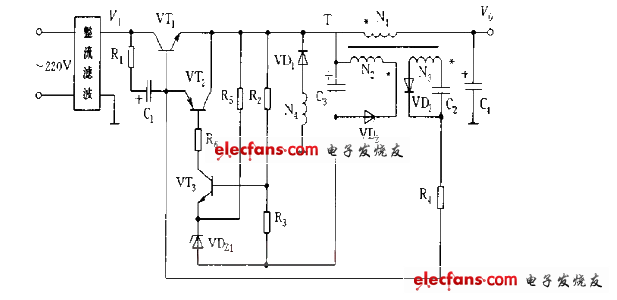 串聯(lián)型開(kāi)關(guān)電源電路