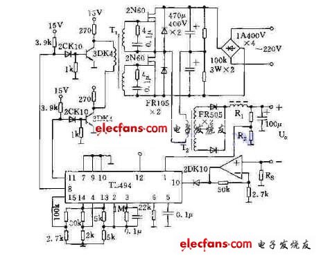 基于TL494的半橋式雙端式開(kāi)關(guān)電源電路