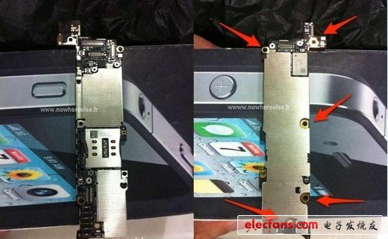 從曝光的照片上來看，iPhone 5的主板密封性更加嚴密，爆料人士透露稱，除了Wi-Fi和藍牙模塊可以直接動手換換外，其余部件如果壞掉，該機就杯具了因為集成度太高維修相當麻煩