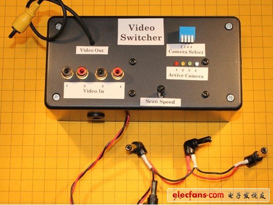 在盒子上鉆孔，安裝PCB，螺絲，開關，RCA接口，電源接口，和視頻輸出線，安排好位置