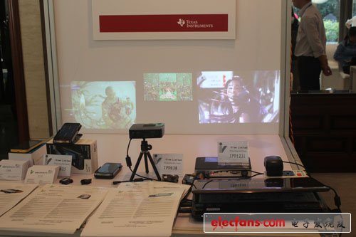 廣景科技展臺——基于DLP Pico技術的微投影方案在消費領域，尤其智能移動設備上的應用不容小覷，廣景科技正式看中了該市場潛力