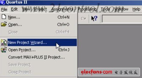 運行QuatrusII軟件（以下簡稱Q2），建立工程，F(xiàn)ileàNew Project Wizad
