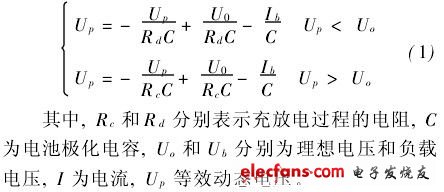 充電放電動(dòng)態(tài)過(guò)程可以用Thevenin模型